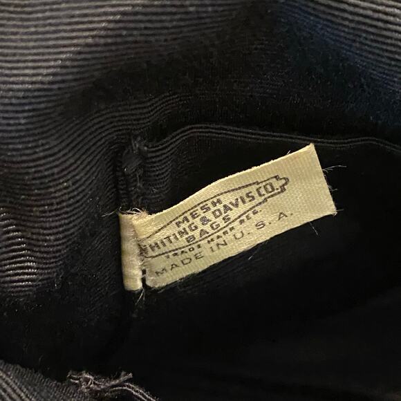 Vintage WHITING & DAVIS Mesh Handbag Tortoise Lucite Chain Kiss Lock Mid Century - Picture 4 of 11